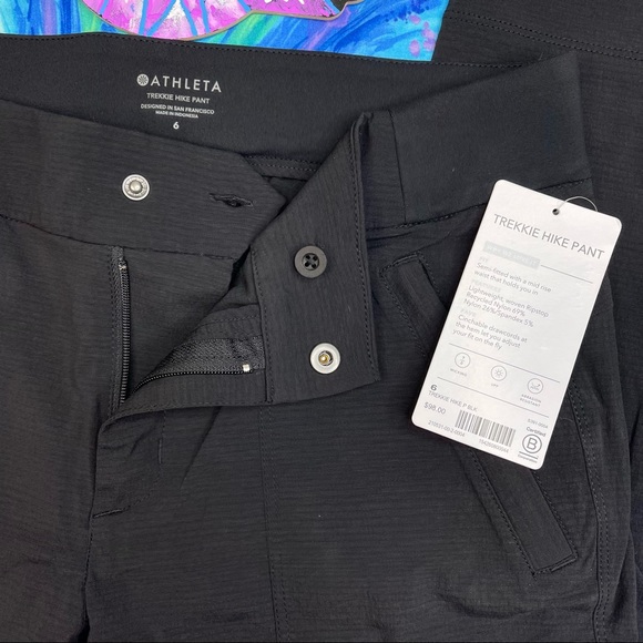 NWT Athleta Trekkie Hike Pant Black - Picture 3 of 9